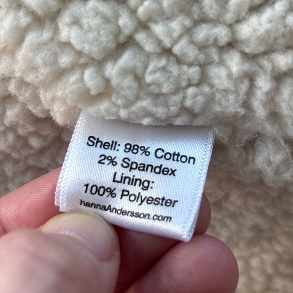 Hanna Andersson Baby Size 80 18-24M Fox Corduroy Sherpa Lined Hooded Jacket Coat - Picture 7 of 8